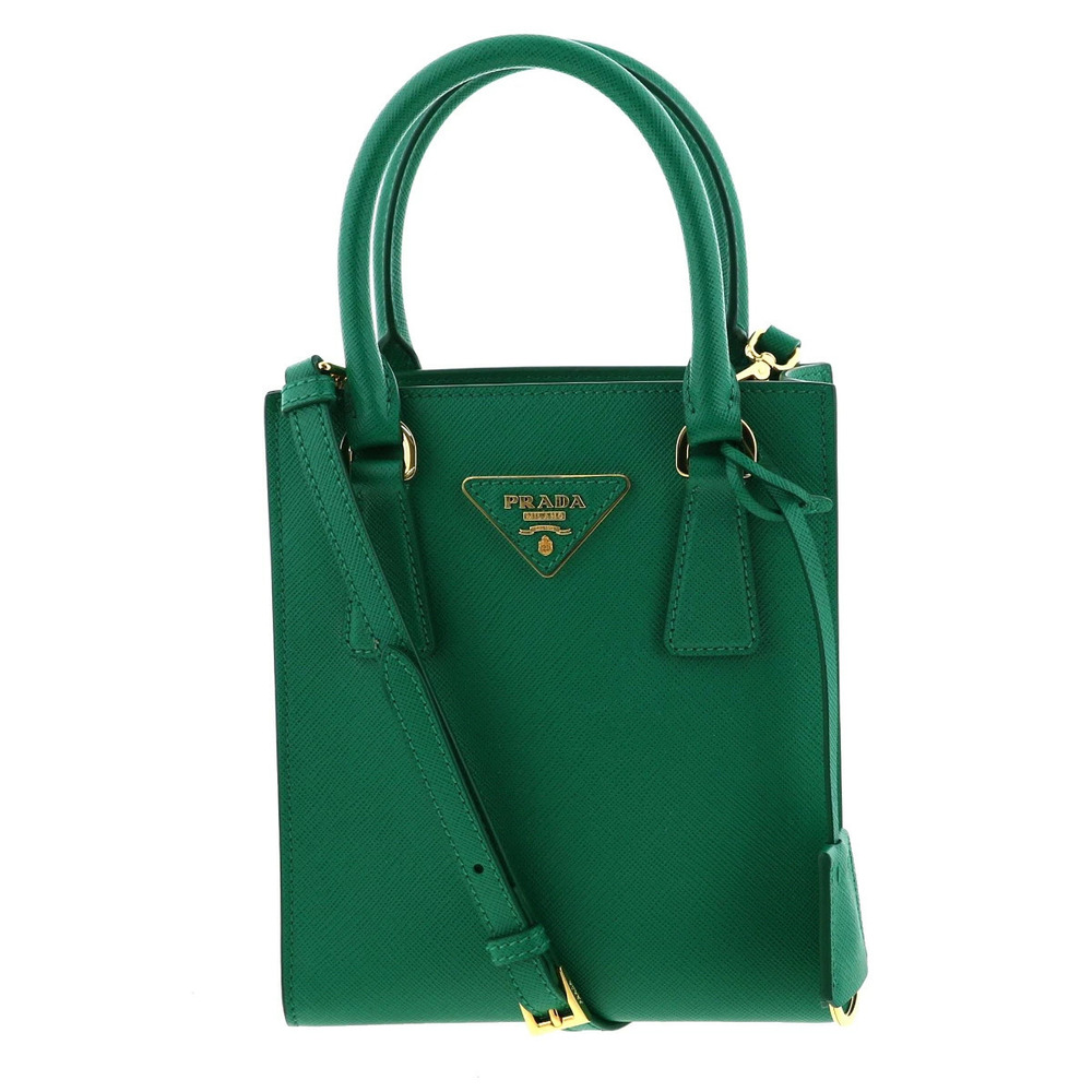 PRADA Saffiano Leather Handbag Green